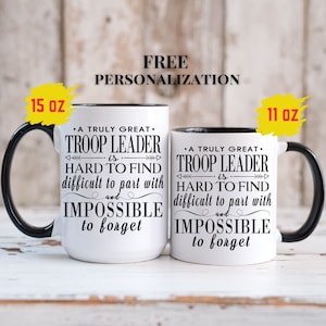 Una taza de regalo de LÍDER DE TROPA verdaderamente genial para mujeres y hombres | Regalo de jubilación, agradecimiento, cumpleaños, Navidad | Taza de café con nombre personalizado