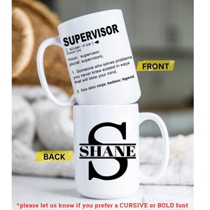 Funny Supervisor Gift Mug for Women and Men, for Birthday, Appreciation ...