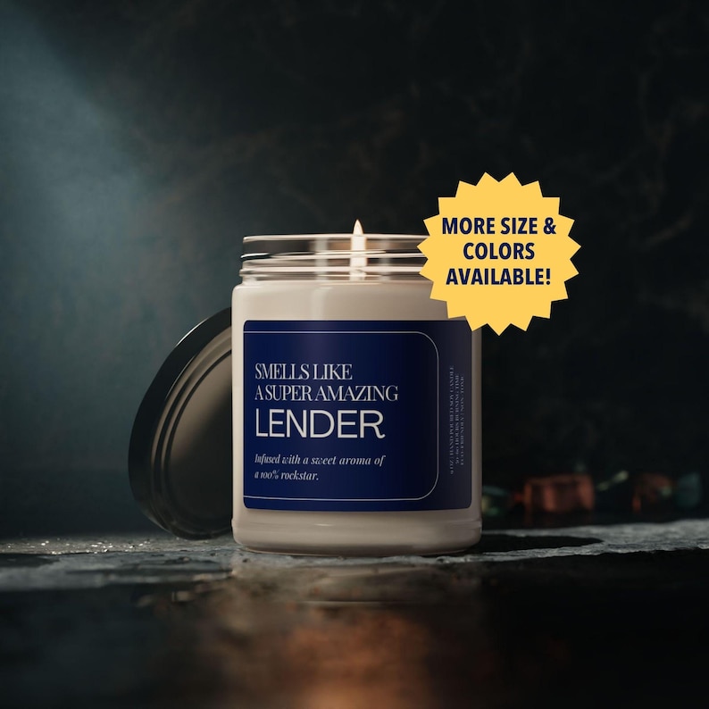 Candle Gift for Lender, Mortgage Lender Gifts, Lender Candle, Loan Officer Thank you Gifts, Office Desk Decor Funny Closing Gift for Her