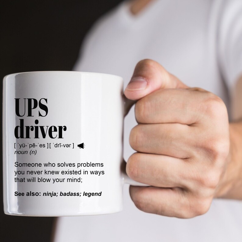 Funny UPS DRIVER Gift Mug for Men and Women L for Birthday Etsy