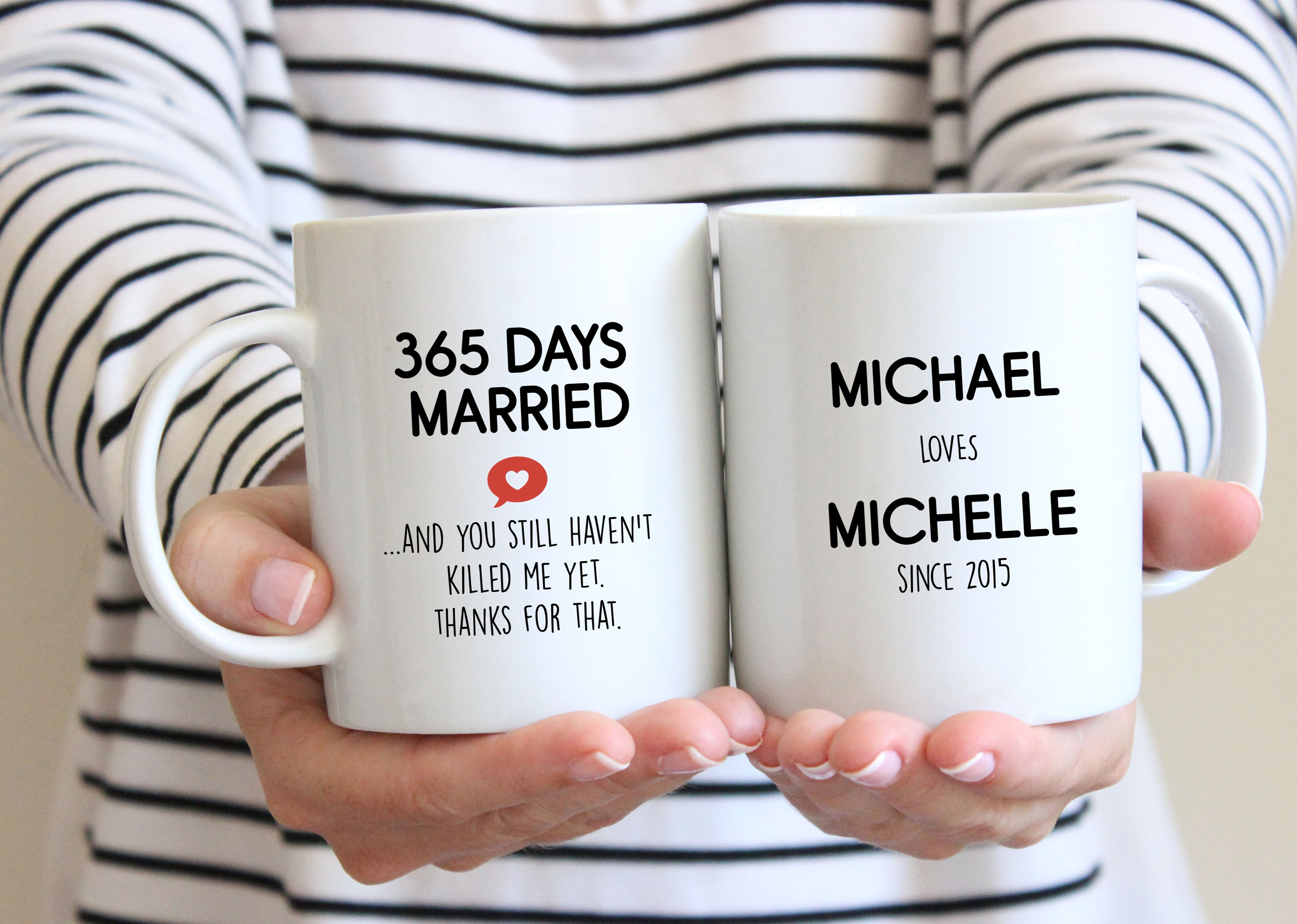 1St Year Anniversary Gift For Husband Wife L Funny One First | Etsy