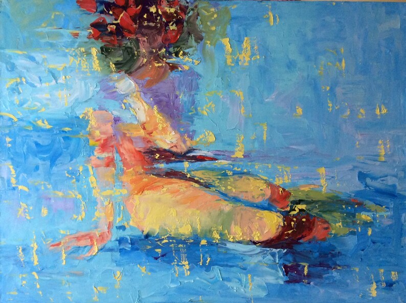 Poster wall art bleu printable Art printable Print On Canvas women on print Figures Modern Wall Art Decor Nude on blue Posters Nude