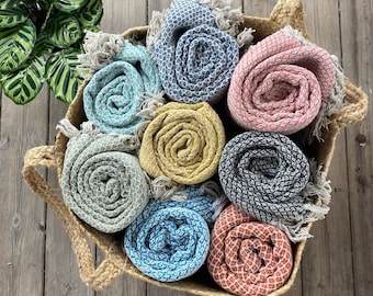 Cosy Fairtrade Pina Throws 100% Cotton Blankets 130cm X 150cm