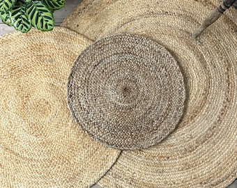 100% Sustainable Jute Round Rug Available In Four Sizes