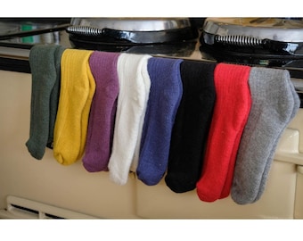 Alpaca Wool Walking Socks, Thick Terry Loop Hiker Socks