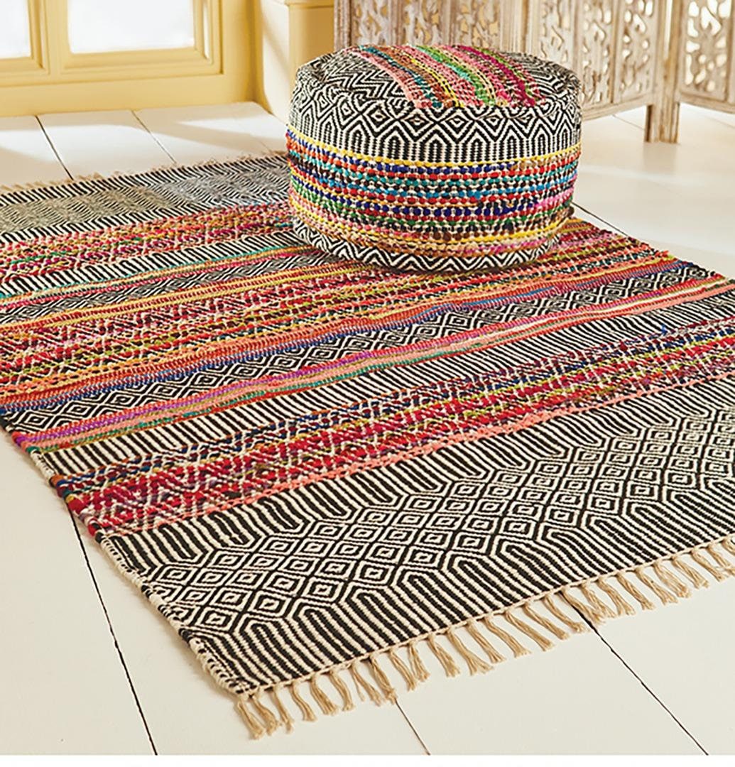 Flatweave Outdoor Rug, 100% Recycled P.E.T., Multicolor