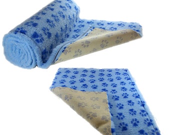 Blue Dark Blue Paws Vet Bedding Non-slip Roll Whelping Fleece Dog Puppy Pro Bed