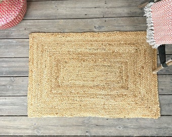 100% Natural Jute Rectangle Rug