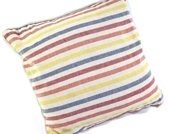 Large Soft  Mult Stripe Striped Slub Scatter Cushions 55cm X 55cm