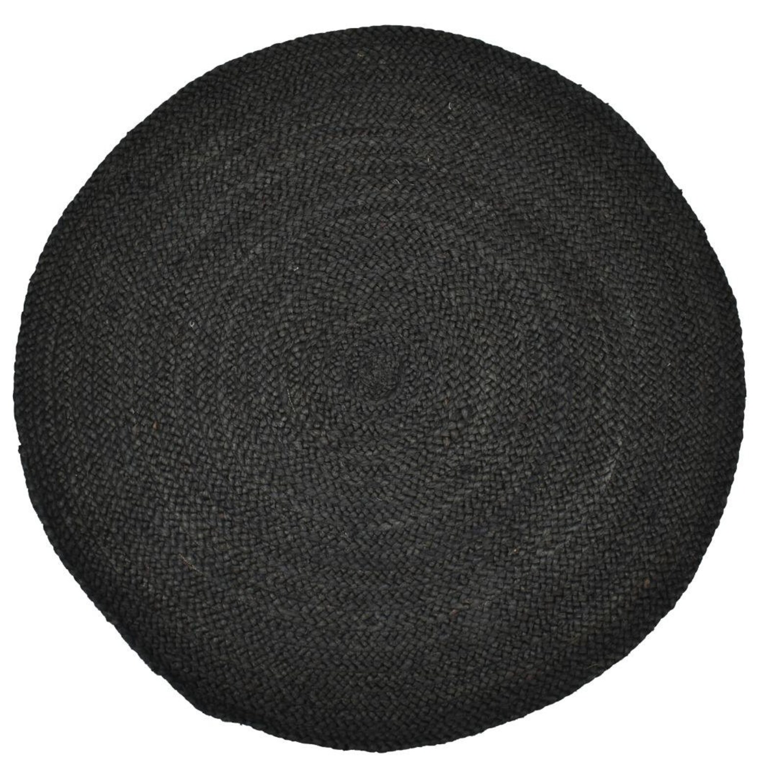 Black Braided Jute 90cm Round Rug . Natural Fibre Rugs Etsy