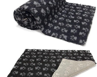Charcoal Grey Paws Vet Bedding Non-slip Roll Whelping Fleece Dog Puppy Pro Bed