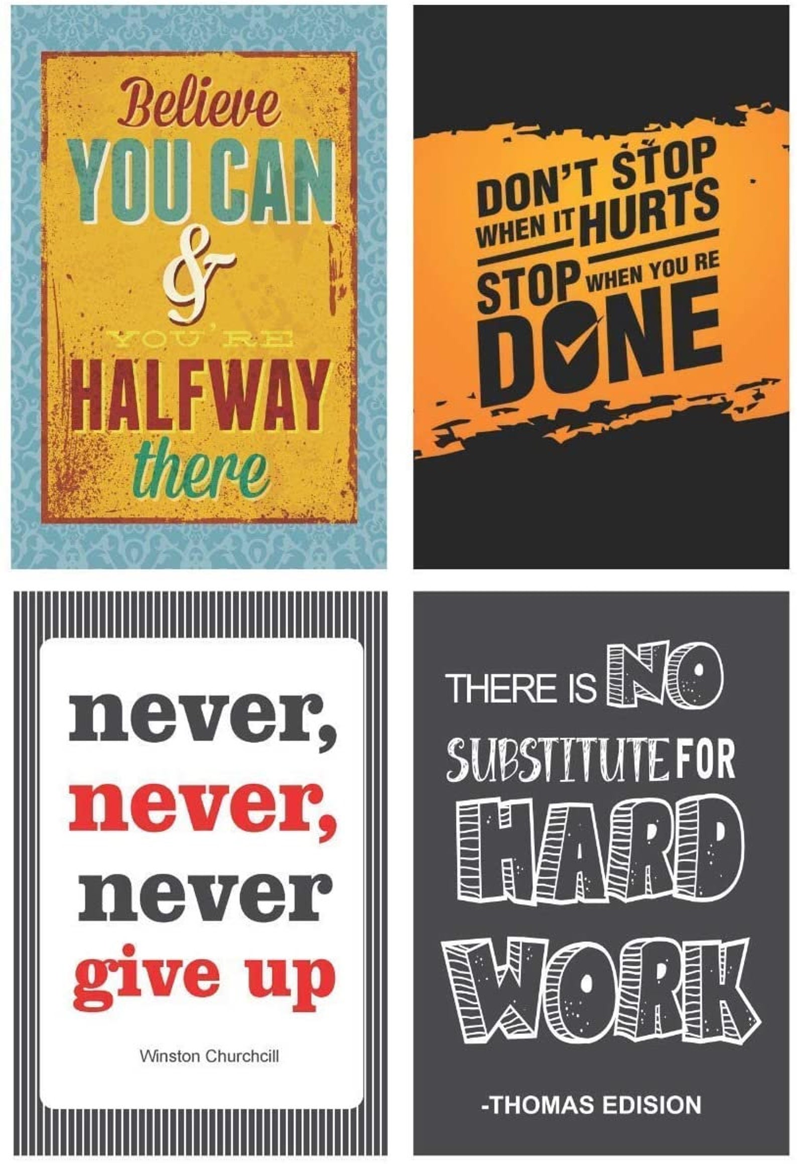 Inspirational Wall Poster Set 45 Cm X 30 Cm X 2 Cm pack of Etsy
