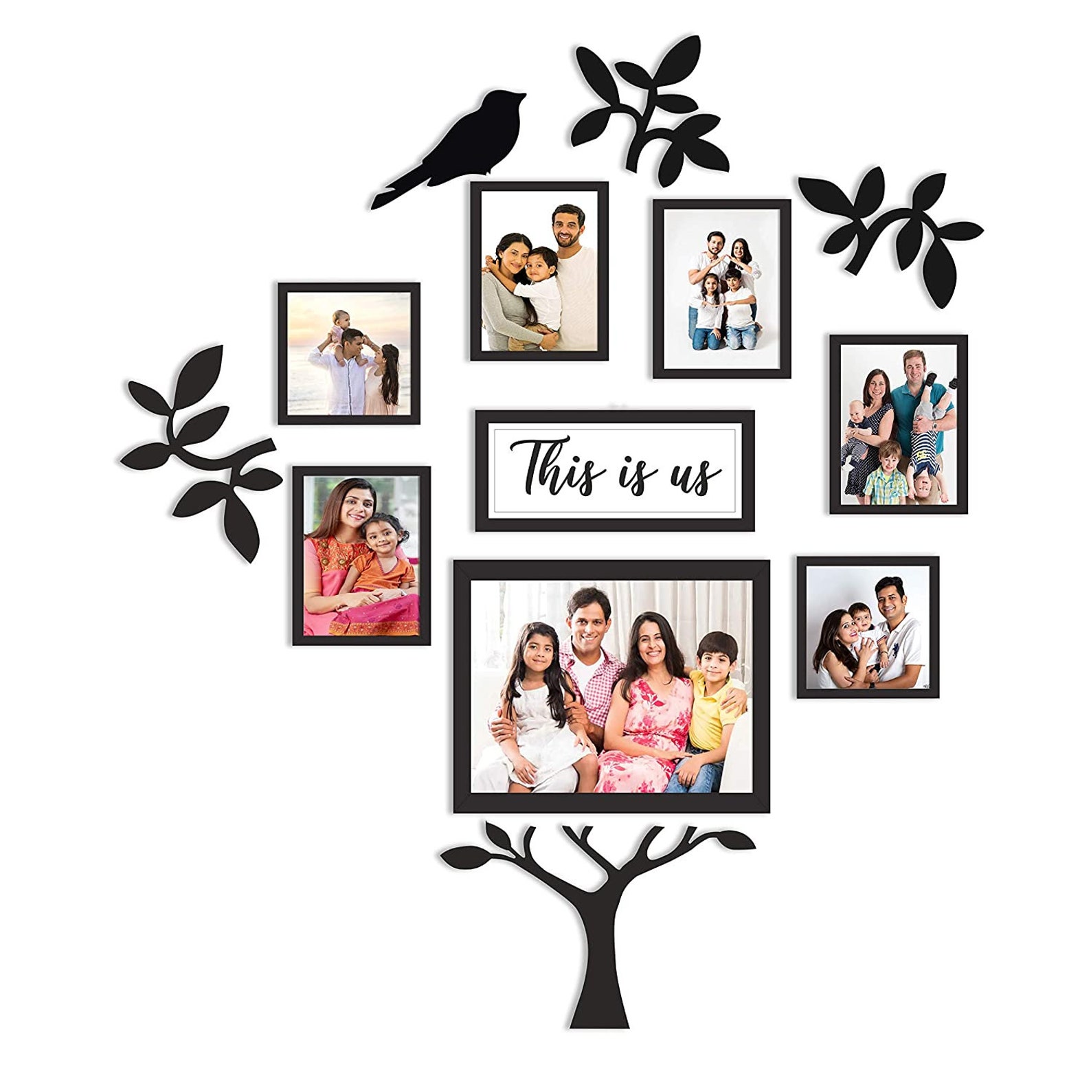 Family Tree Collage Photo Frames for Wall Decor Picture Frame Etsy Canada