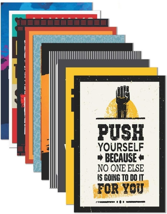 Inspirational Wall Poster Set 45 Cm X 30 Cm X 2 Cm pack of Etsy UK