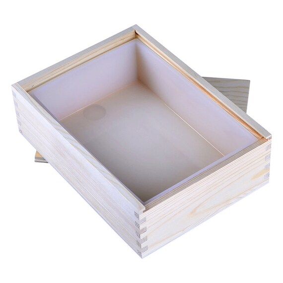 Loaf Soap Mold Rectangle Silicone Molds with Wooden Box Swirl Making Tools Mould