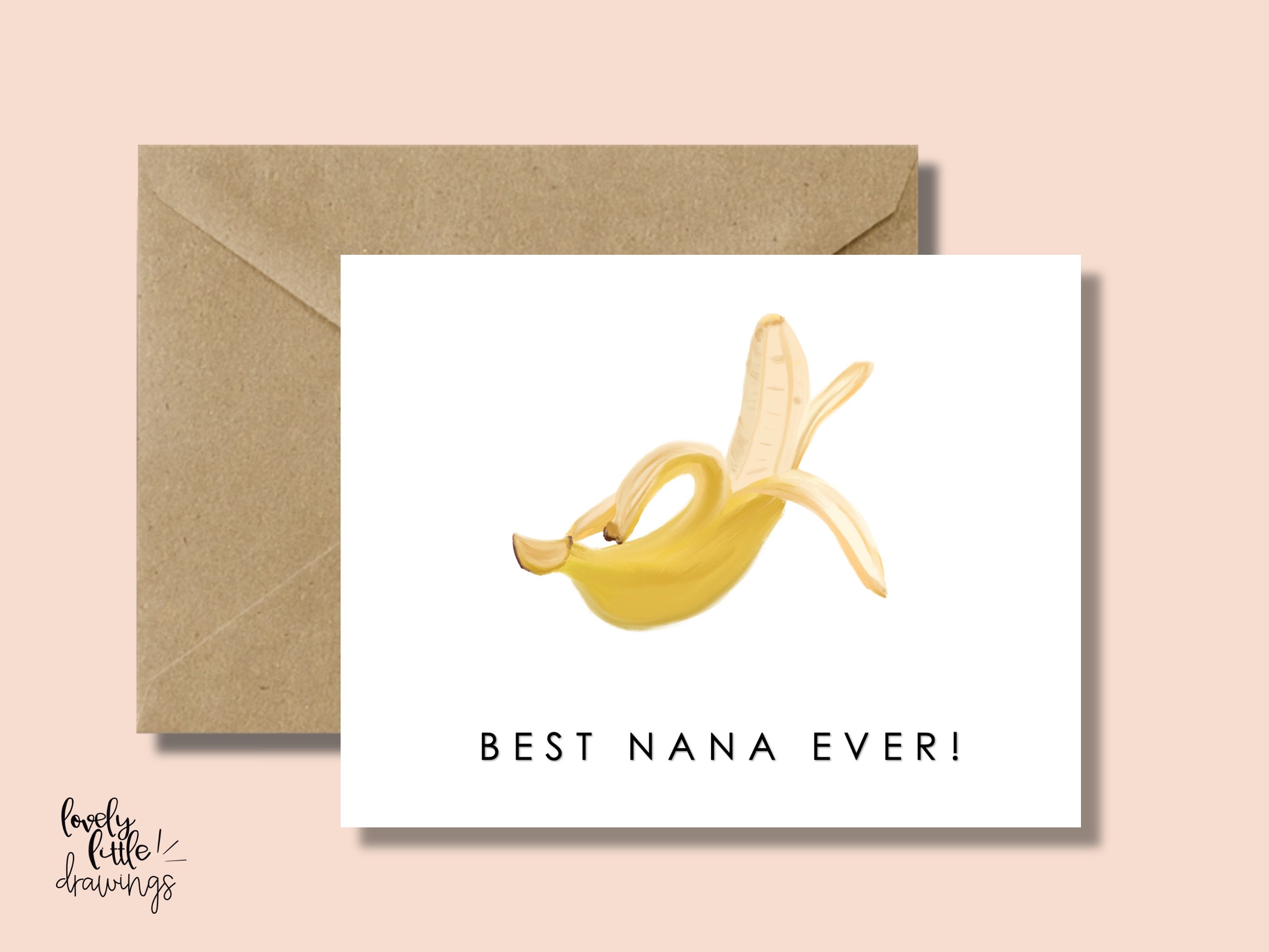 Funny 'nana Ever' Banana Card - Mother's Day, Birthday - Etsy