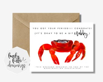 Congratulations on your period Greeting Card