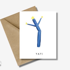 Wacky Inflatable Tube Man Card-Congratulations Gift for 2025 Senior, PhD graduation, teacher retirement, New Home, Housewarming Gift Basket