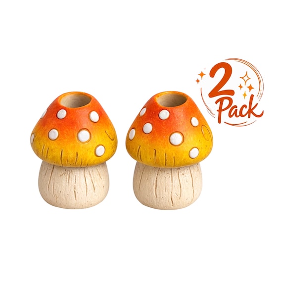 antique cigarette snuffer 2 Antique Style Mushroom Cigarette Snuffer for Ashtray Rustic Resin (pack  of 2)