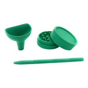 Eco Biodegradable Hemp Grinder for Herbs with Cone Filler Loader and Packing Tool (Random Color)