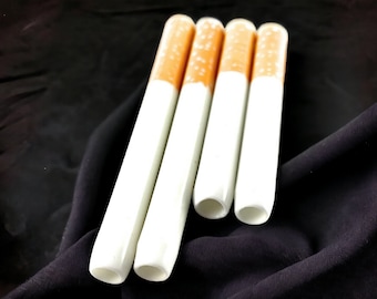 Pipa de cerámica estilo murciélago, 2 largas, 2 cortas y 1 limpiador de pipa - One Hitter Dugout