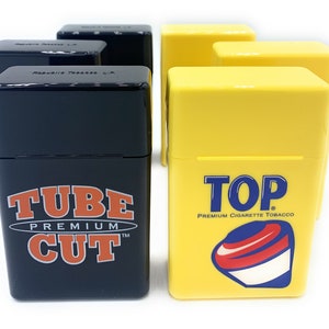 Cigarette Box Case 3 Top Strong Box and 3 Gambler Tube Cut for King Size Cigarettes (6 Boxes)