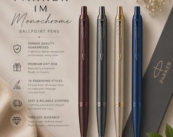 Personalized Parker IM Monochrome Ballpoint Pen – Engraved Luxury Gift Boxed