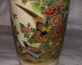 Pheasant and Bamboo Satsuma vase
