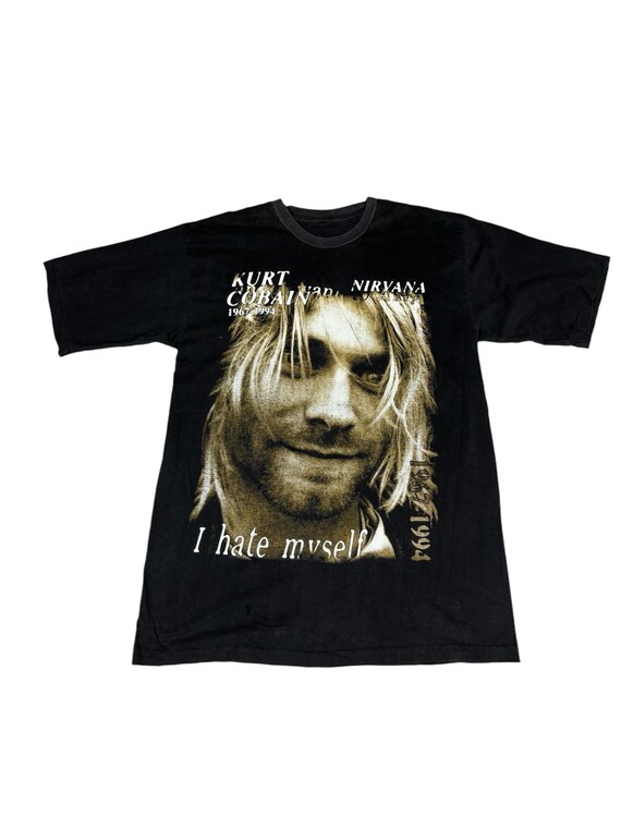Vintage 90's Nirvana Kurt Cobain Distressed T-shirt Saiz L - Etsy