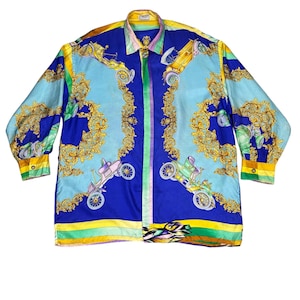 fake versace dress shirts Men's Premiere Designer Fashion Dress Shirt Casual Shirt Woven Long Sleeve Button Down Shirt