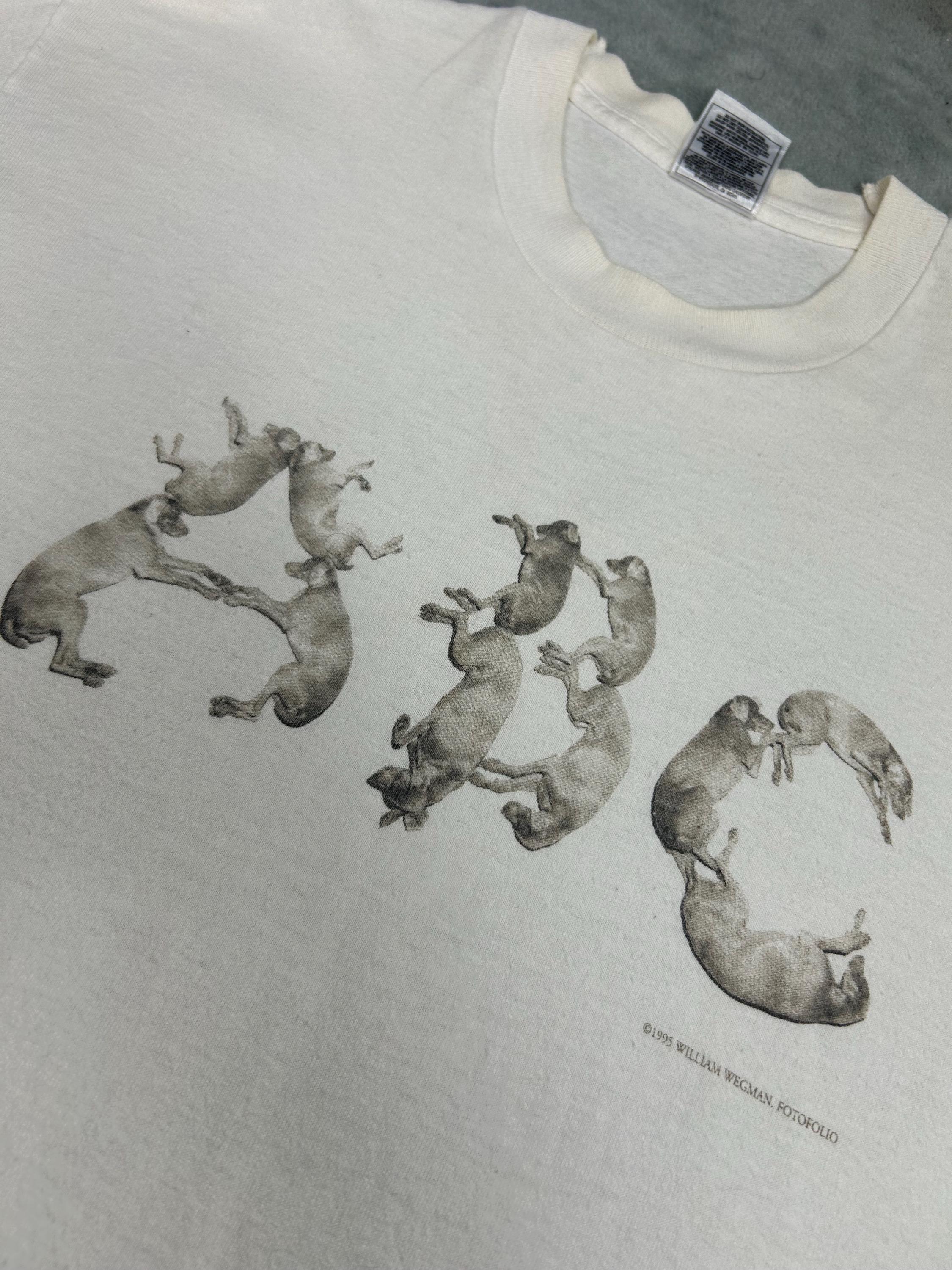 Vintage 90's William Wegman Fotofolio T-shirt Saiz M - Etsy