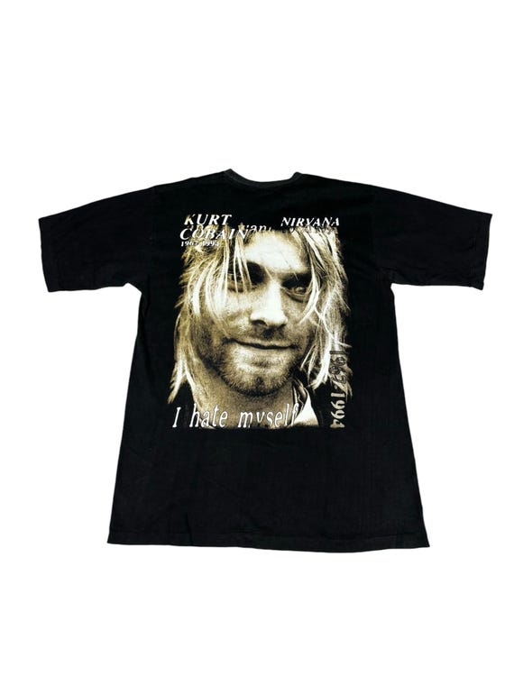 Vintage 90's Nirvana Kurt Cobain Distressed T-shirt Saiz L - Etsy