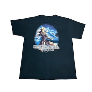 Vintage 00’s Ghost In The Shell Stand Alone Complex  Anime Graphic T-Shirt Motoko Kusanagi Black Cyberpunk Streetwear Shirt Size XL