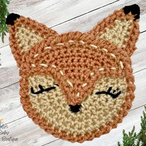 Woodland Fox Crochet Pattern, Woodland Fox Applique Pattern, Fox Applique Pattern, Fox Nursery Theme, Crochet Fox Pattern, Fox Blanket