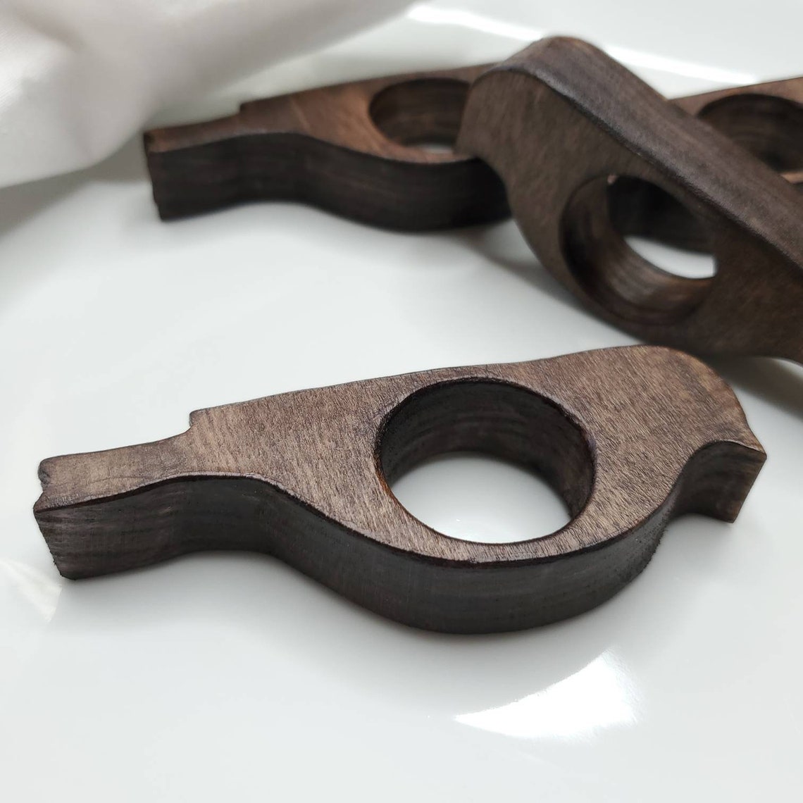 Wooden Bird Napkin Rings Set of Four Napkin Rings Dining Etsy