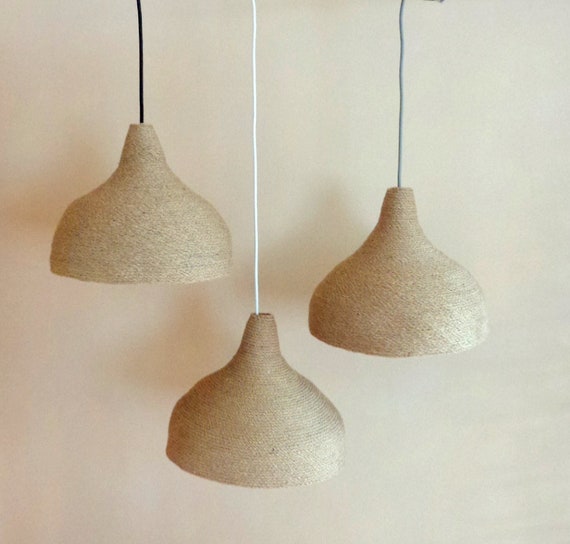 3 Pendant Lighting Hemp Bar Lights Rope Light 12 X12 Natural Hanging Farmhouse Cafe