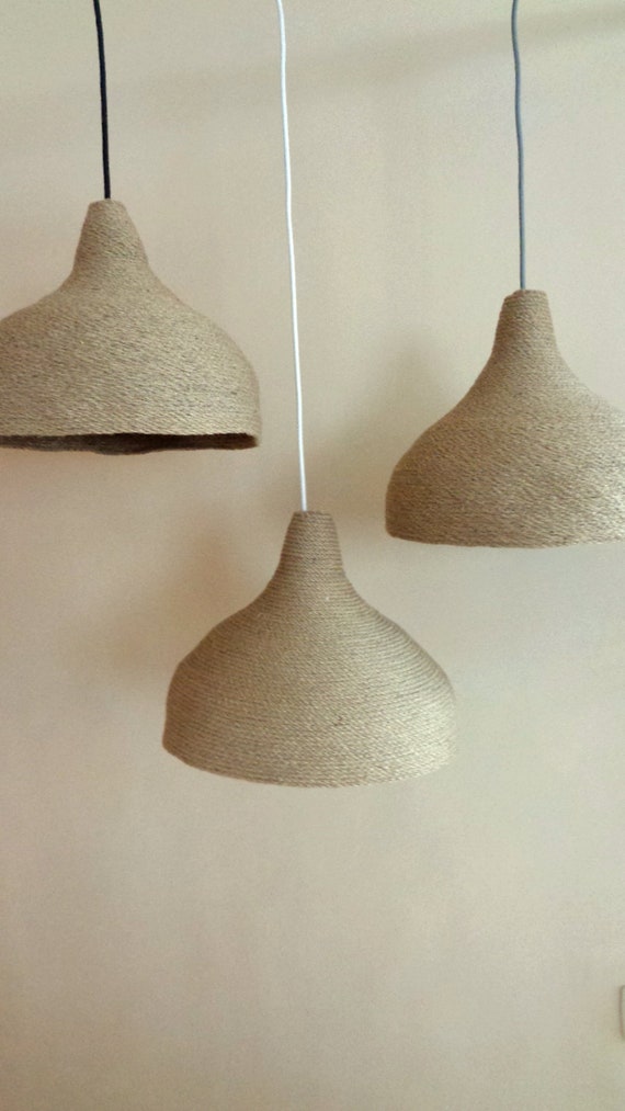 3 Pendant Lighting Hemp Bar Lights Rope Light 12 X12 Natural Hanging Farmhouse Cafe