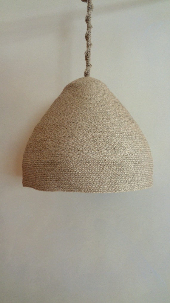 Basket Lampshade Natural Hanging Light Jute Lampshade in Natural | Luxury