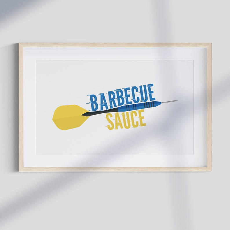 Ted Lasso Quote Barbecue Sauce With Dart Vector Digital Etsy