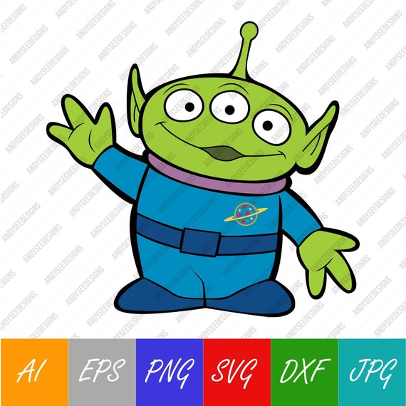 Alien Toy Story Pizza Planet Vector Digital Download SVG, Ai, EPS