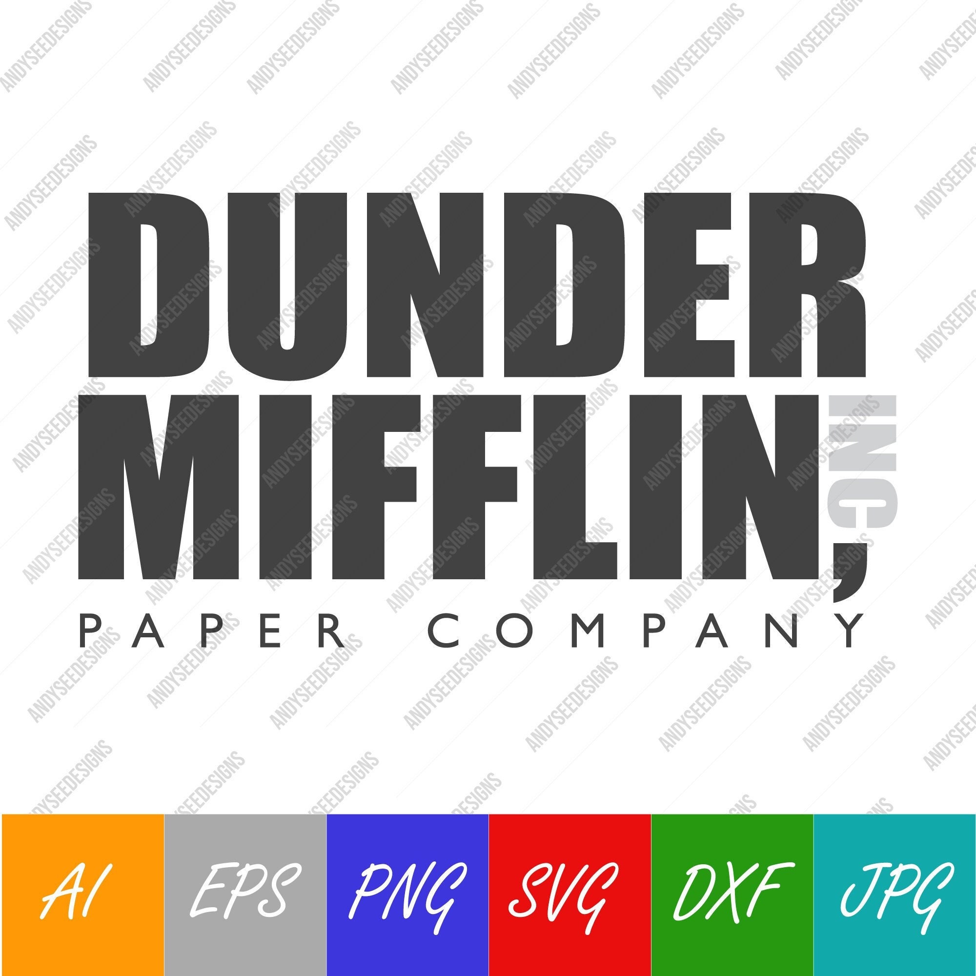 INSTANT DOWNLOAD Dunder Mifflin Logo Svg Jpeg Dxf and Png 