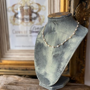 Baroque Pearl Necklace Single Pearls Pendant Necklaces for Women 925 Sterling Silver Pearls Choker Necklace for Mother Daughter Dainty Pearl Drop Chain Necklaces Jewelry Gift for Birthday Wedding