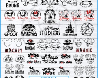 Disney Family Trip SVG Bundle, Vacation 2026 (Digital Files)