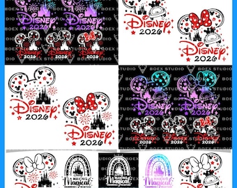 Disney Trip 2026 SVG Bundle, Disney Vacation 2026, Cut File  (Digital Files)