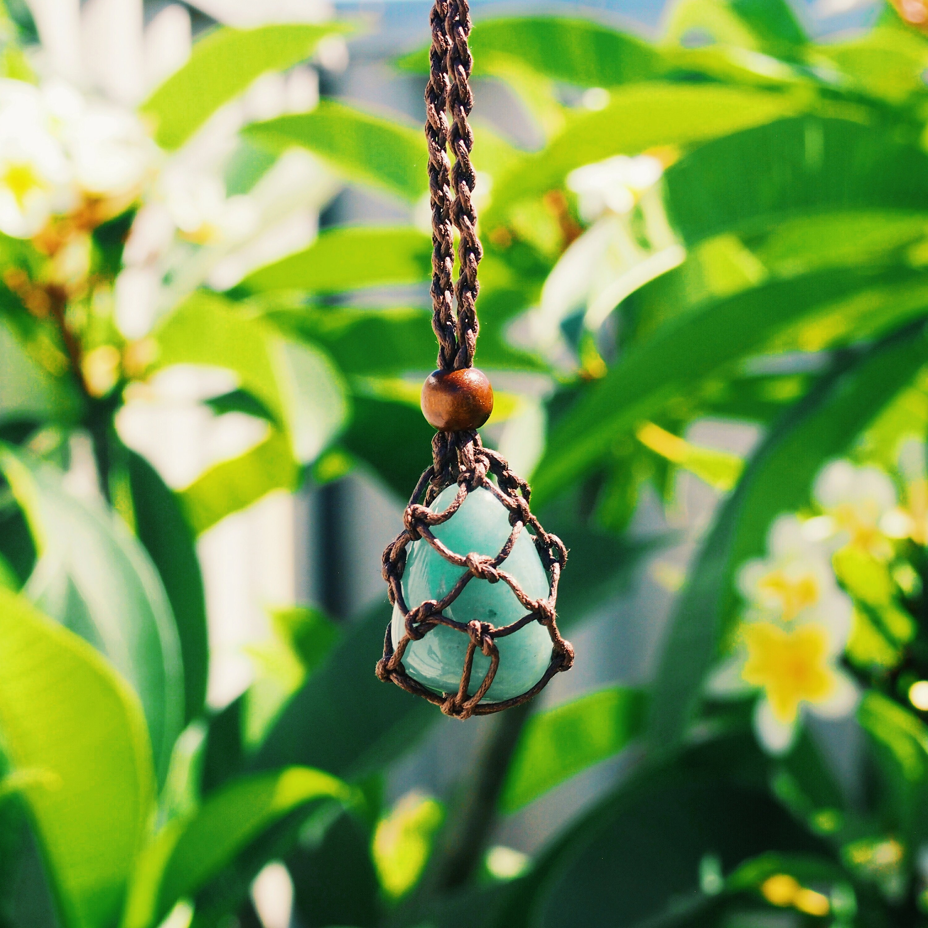 Macrame Pouch Necklaces With Gemstones Etsy Australia