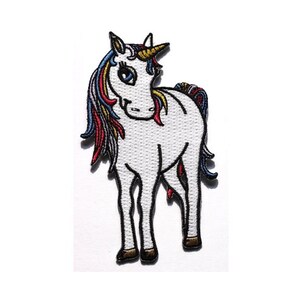Patch patch unicorn &quot;Unicorn&quot; - also suitable for ironing (10.7 x 5.7 cm)