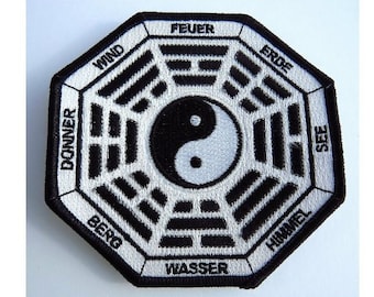 parche Yin & Yang - Ocho trigramas "Ba Gua" - 10.5 cm