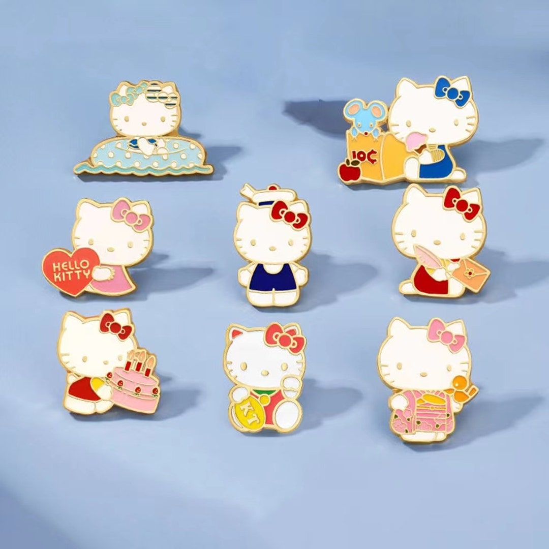 Sanrio Hello Kitty Lapel Pins For Backpacks Brooches Enamel Pin