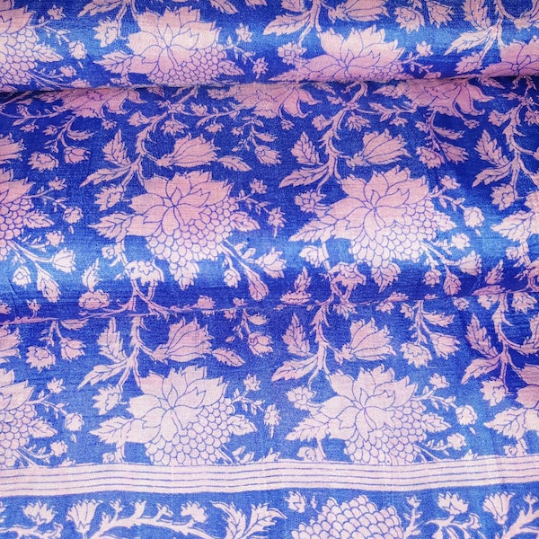 Floral Flower Prints Pure Silk Etsy