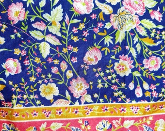 Sari Silk Lot Vintage Sari Fabric Material Remnant FABRIC by the YARD FLORAL Print!! Bag DS20, FF1
